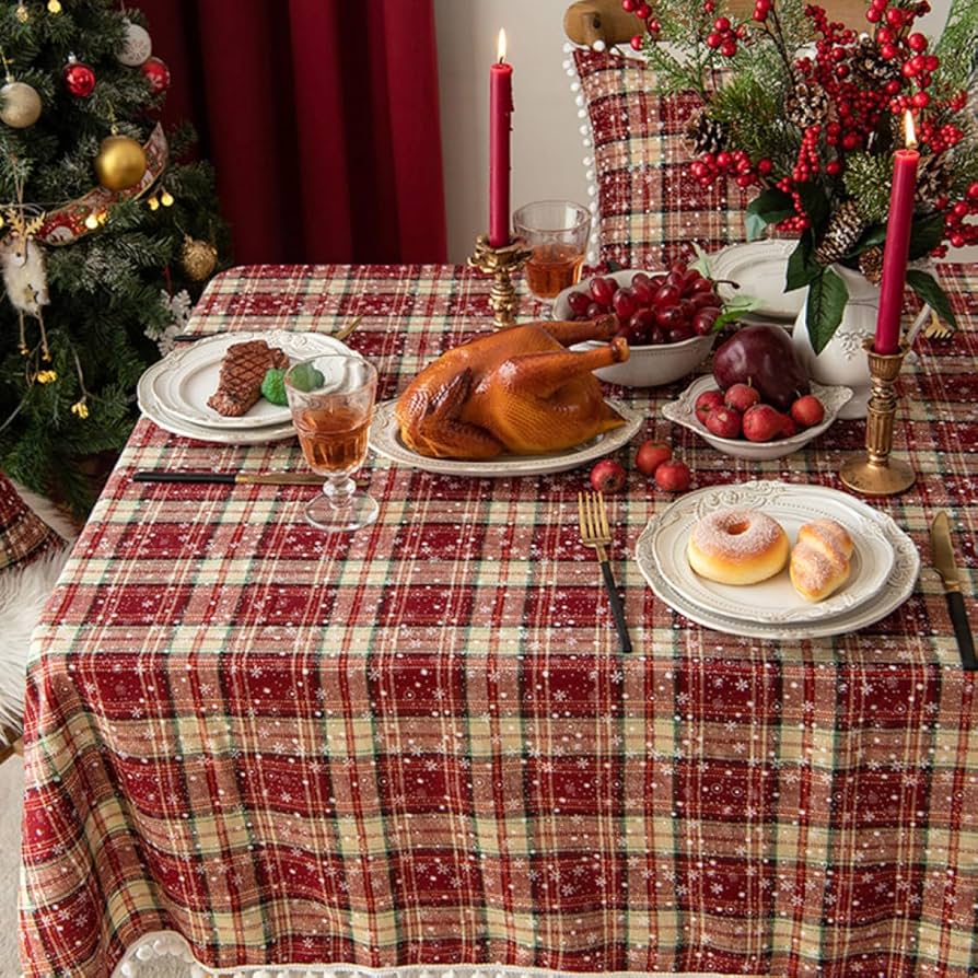 スウェーデン 北欧 クリスマス テーブルクロス ヴィンテージ 赤 Amazon